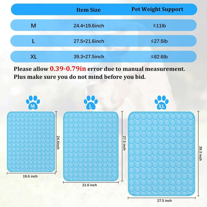 Pet Cooling Mat Cool Pad Cushion Dog Cat Puppy Blanket For Summer Sleeping Bed Dog Cooling Bed Pet Cooling Mat Gabby Whale