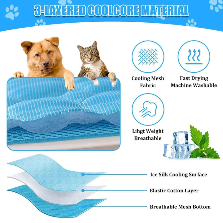 Pet Cooling Mat Cool Pad Cushion Dog Cat Puppy Blanket For Summer Sleeping Bed Dog Cooling Bed Pet Cooling Mat Gabby Whale