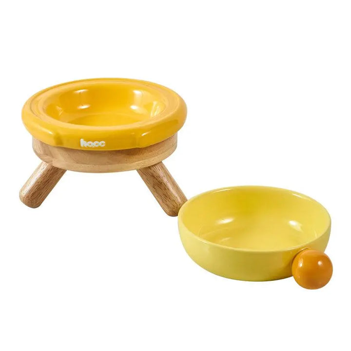 A modular Ceramic Pet Bowl set featuring easy-to-clean ceramic bowls with adjustable height stands, designed for both cats and dogs. The bowls are stylish, bacteria-resistant, and provide enhanced feeding posture.