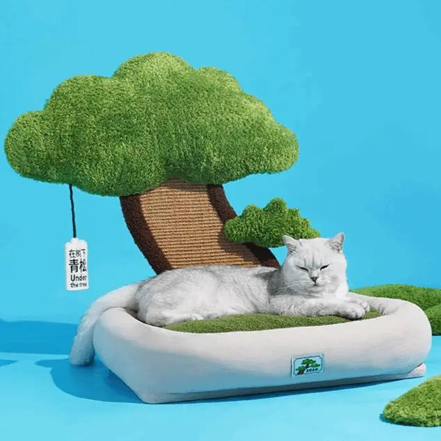 Cozy Pine Bonsai Cute Cat Bed – The Perfect Haven Your Cat Prefers - Gabby Whale