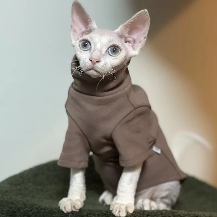 Soft Cotton Clothes for Sphynx Cats | Fall & Winter Outfits - Gabby Whale