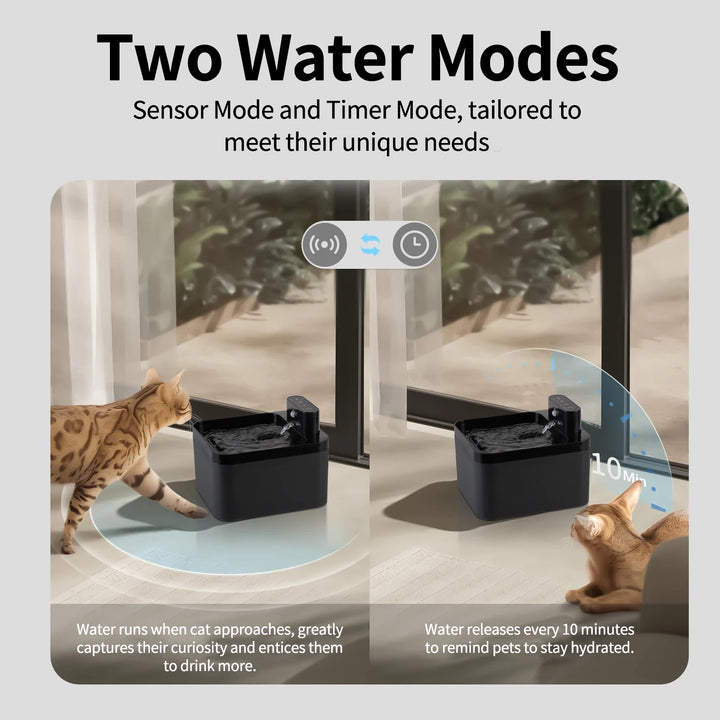 Automatic Cat Water Fountain | Wireless & Quiet Hydration - Gabby Whale