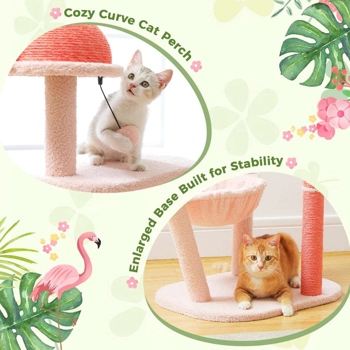 Pink Flamingo Cat Tower | Stylish &amp; Functional Cat Tree - Gabby Whale