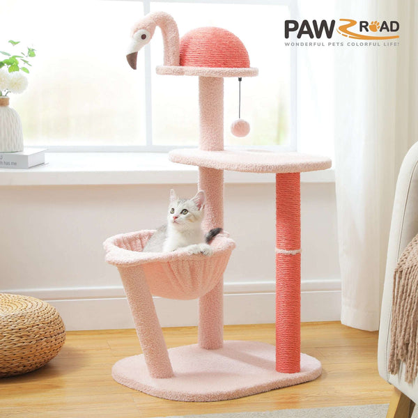 Pink Flamingo Cat Tower | Stylish &amp; Functional Cat Tree - Gabby Whale