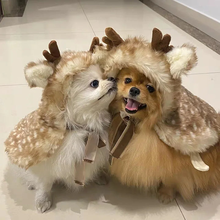 Pet Elk Costume - Halloween & Christmas Cloak - Gabby Whale