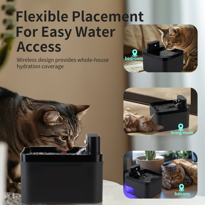 Automatic Cat Water Fountain | Wireless & Quiet Hydration - Gabby Whale