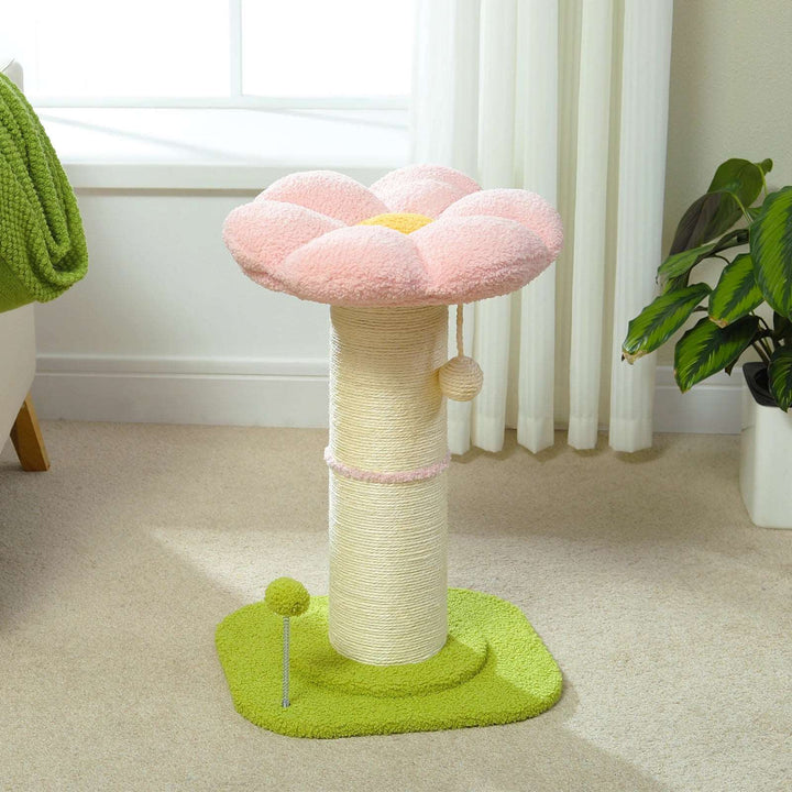 Flower Cat Scratching Post | Adorable & Durable with Sisal Posts - Gabby Whale