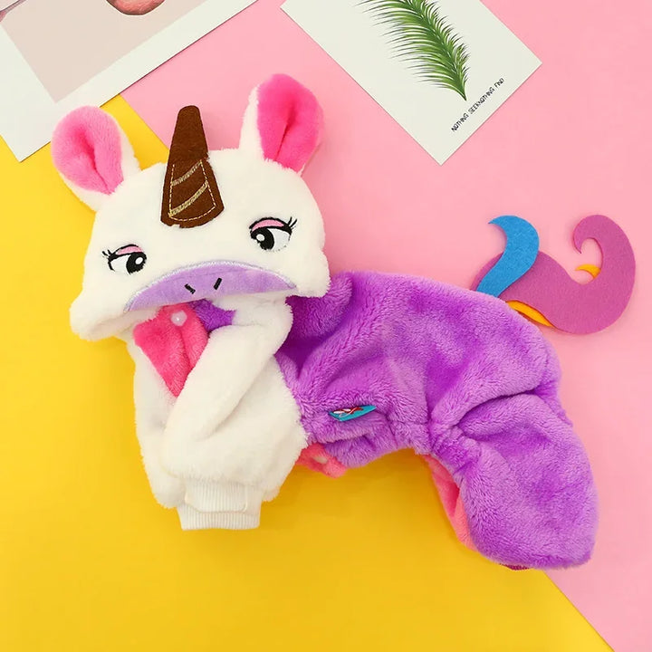 Plush Dinosaur Pet Costume | Winter Jumpsuit - Gabby Whale