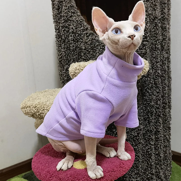 Soft Cotton Clothes for Sphynx Cats | Fall & Winter Outfits - Gabby Whale