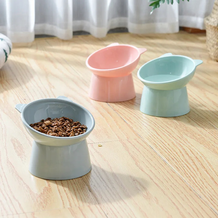 Plastic Cat Bowl | Ergonomic Design for Happy Pets - Gabby Whale