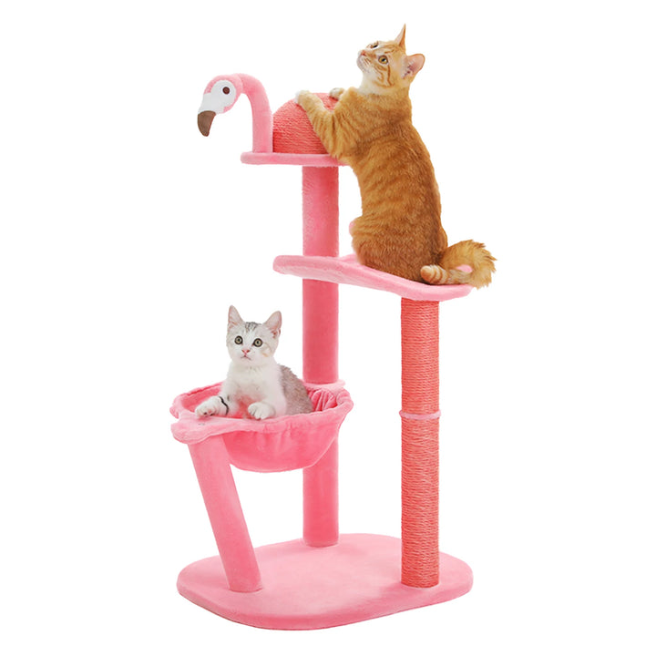 Pink Flamingo Cat Tower | Stylish &amp; Functional Cat Tree - Gabby Whale