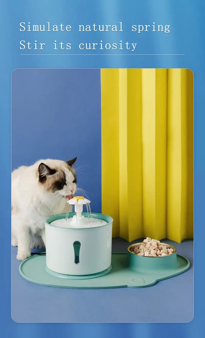 2.4L Cat Water Dispenser | LED Light & Smart Filtration - Gabby Whale