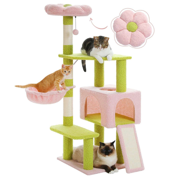 Flower Cat Tree Multi-Level Tower - Gabby Whale