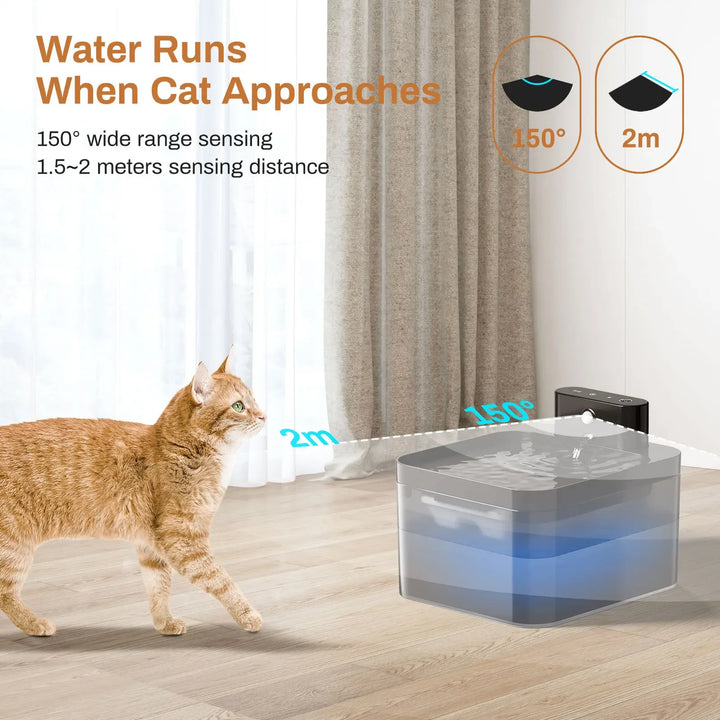 Automatic Cat Water Fountain | Wireless & Quiet Hydration - Gabby Whale