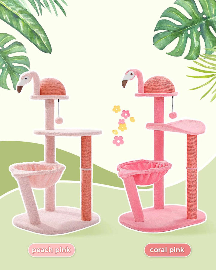 Pink Flamingo Cat Tower | Stylish &amp; Functional Cat Tree - Gabby Whale