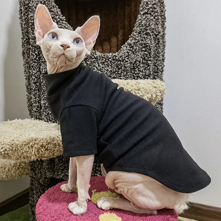 Soft Cotton Clothes for Sphynx Cats | Fall & Winter Outfits - Gabby Whale