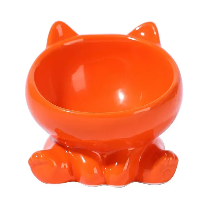 Ceramic Cat Bowl |Elevated Design for Better Posture - Gabby Whale