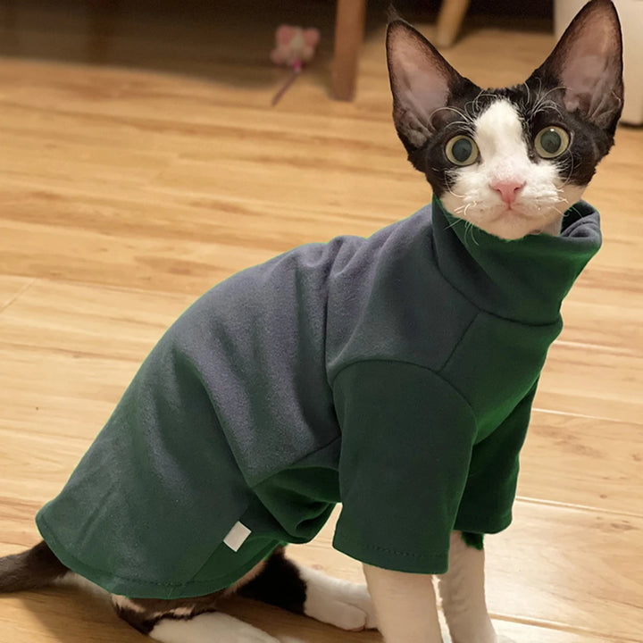 Soft Cotton Clothes for Sphynx Cats | Fall & Winter Outfits - Gabby Whale