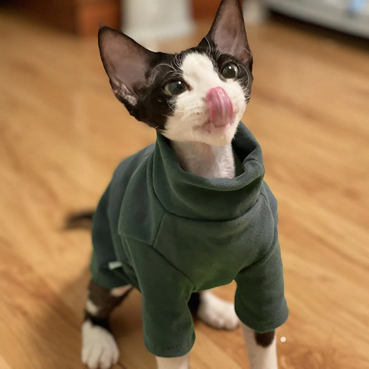 Soft Cotton Clothes for Sphynx Cats | Fall & Winter Outfits - Gabby Whale