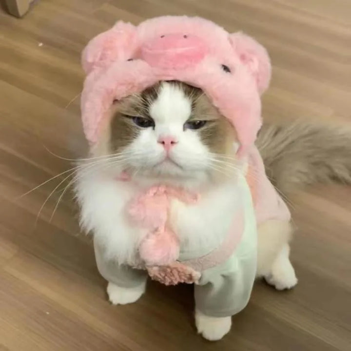 Funny Cat Hat | Plush Yarn Cosplay Cap - Gabby Whale