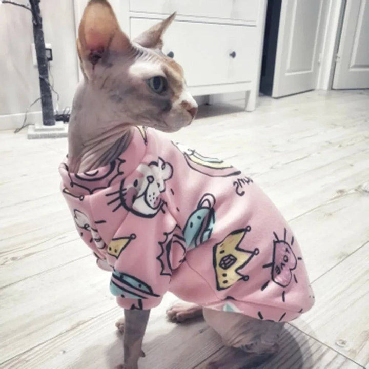 Fleece Cat Hoodie | Cozy Shirt - Gabby Whale