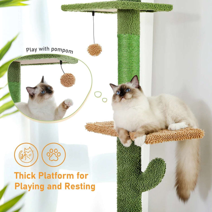 Adjustable Height Cactus Cat Tree - Gabby Whale