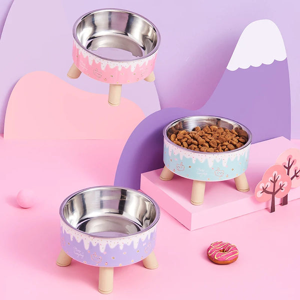 Elevated Dog Bowl Ice Cream Design slow feeder dog bowl
