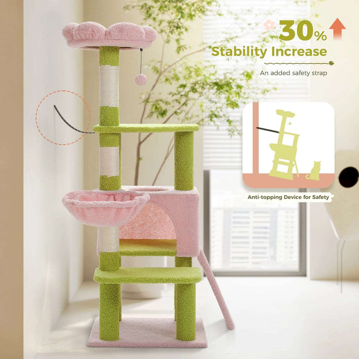 Flower Cat Tree Multi-Level Tower - Gabby Whale