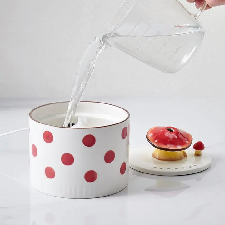 Small Mushroom Ceramic Water Dispenser - Gabby Whale INC