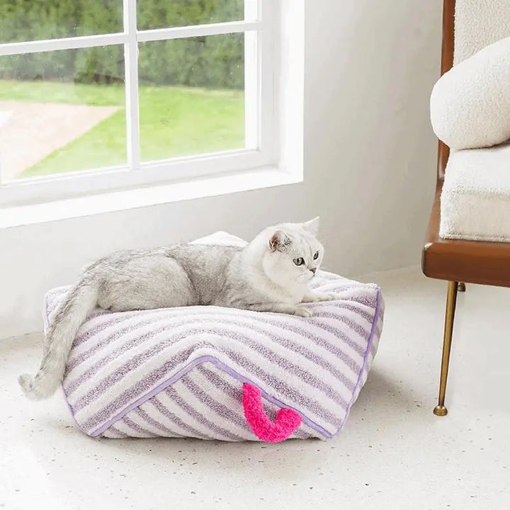 Durable Cat Sofa with Raised Wave Point Base for Stability on Any Surface