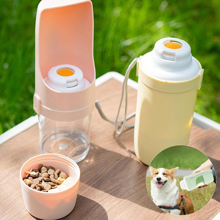 2 In 1 Travel Dog Water Bottle Pet Water Dispenser Feeder Drinking Feeder Dog Outing Water Feeder Pets Outdoor Portable Cup Pet Products - Gabby Whale