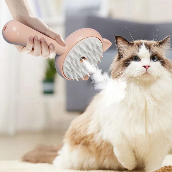 Hair Cleaning Brush With Mist Multifunctional Cat Grooming Brush Rechargeable Self Cleaning Slicker Brush For Pets Dogs & Catsb Pet Products Gabby Whale