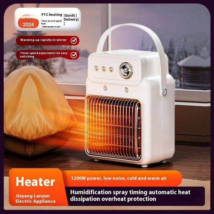 1200W 2 In 1 Efficient Room Heater Humidifying Table Heater Overheating Protections Heater Indoor Heater Suitable For Offices - Gabby Whale