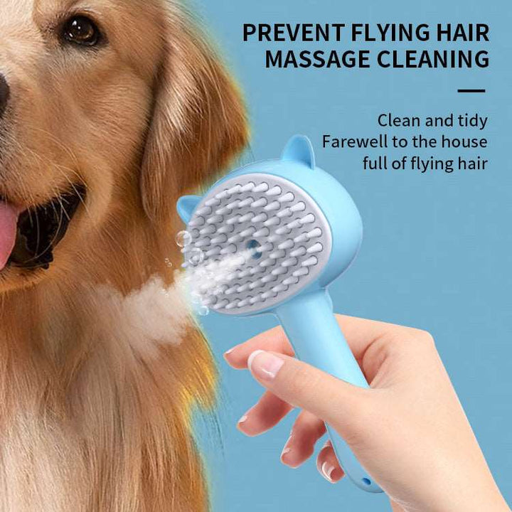 Hair Cleaning Brush With Mist Multifunctional Cat Grooming Brush Rechargeable Self Cleaning Slicker Brush For Pets Dogs & Catsb Pet Products Gabby Whale