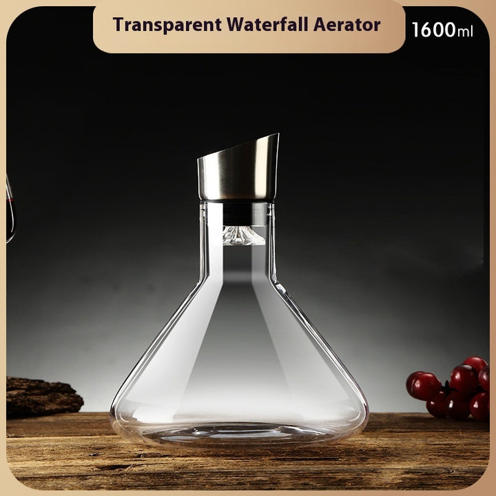 Hot-selling Iceberg Waterfall Wine Decanter Creative Transparent Lead-Free Crystal Glass Wine Dispenser Barware Quick Decanters Gabby Whale