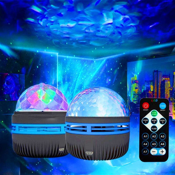 LED Star Galaxy Projector Lamp Spotlight Colorful Rotating Magic Ball Bedroom Atmosphere Lamp Bar KTV Disco Party Stage Light Gabby Whale