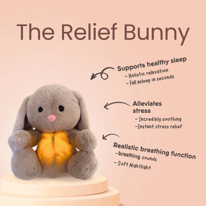 Breathing Rabbit Soothing Sensory Plush Toy With Relieve Anxiety Bunny Comforter Breathes For Newborn Conciliate Baby - Gabby Whale