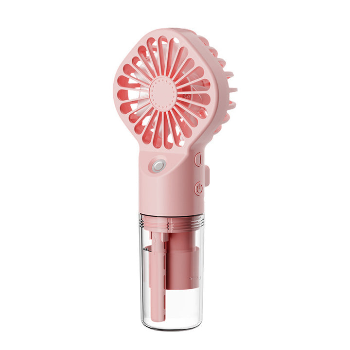 Portable Handheld Spray Fan 4-Speed Water Spray Mist Fan Summer Cooling Artifact USB Charging Summer Supplies Outdoor Mini Fan Gabby Whale