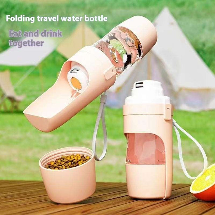 2 In 1 Travel Dog Water Bottle Pet Water Dispenser Feeder Drinking Feeder Dog Outing Water Feeder Pets Outdoor Portable Cup Pet Products - Gabby Whale