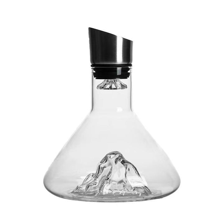 Hot-selling Iceberg Waterfall Wine Decanter Creative Transparent Lead-Free Crystal Glass Wine Dispenser Barware Quick Decanters Gabby Whale