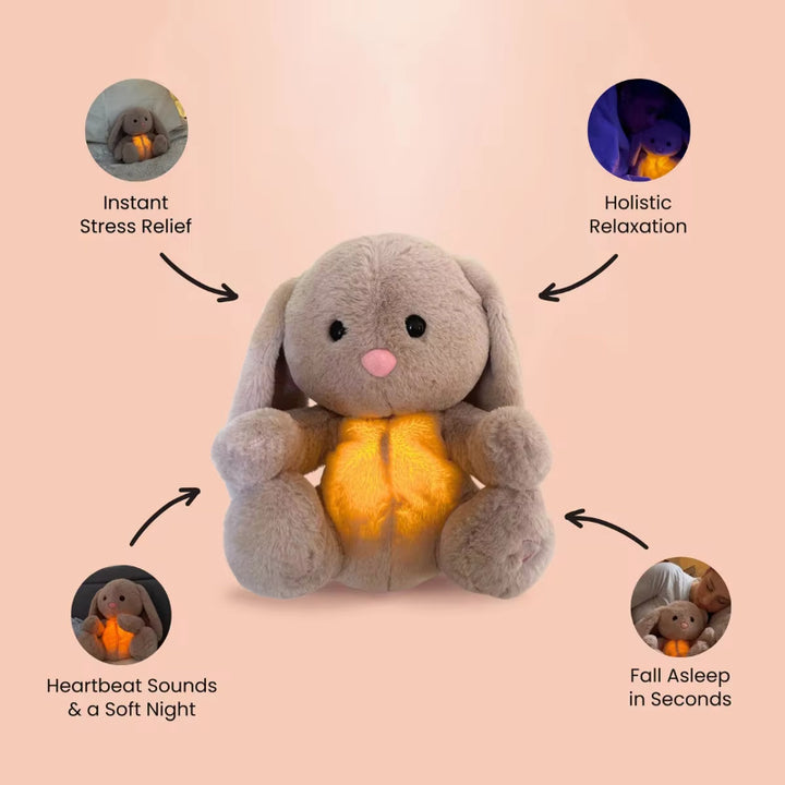 Breathing Rabbit Soothing Sensory Plush Toy With Relieve Anxiety Bunny Comforter Breathes For Newborn Conciliate Baby - Gabby Whale