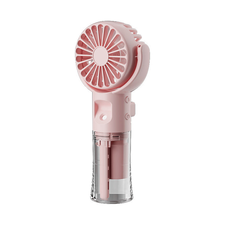 Portable Handheld Spray Fan 4-Speed Water Spray Mist Fan Summer Cooling Artifact USB Charging Summer Supplies Outdoor Mini Fan Gabby Whale