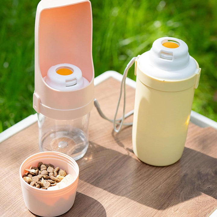 2 In 1 Travel Dog Water Bottle Pet Water Dispenser Feeder Drinking Feeder Dog Outing Water Feeder Pets Outdoor Portable Cup Pet Products - Gabby Whale