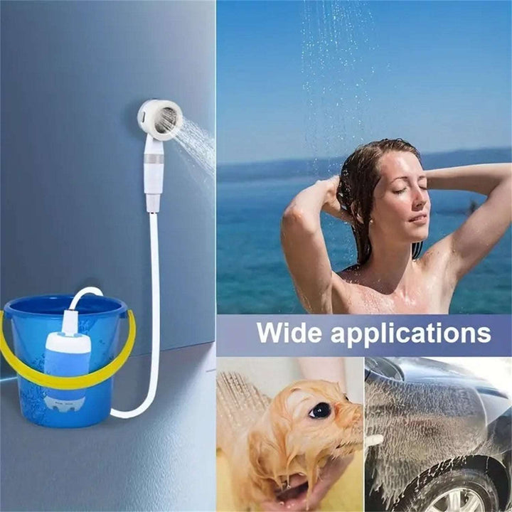 Outdoor Camping Shower Portable Electric Shower Gadgets Waterproof 5000mAh Rechargeable Battery Powered For Hiking Traveling Gabby Whale