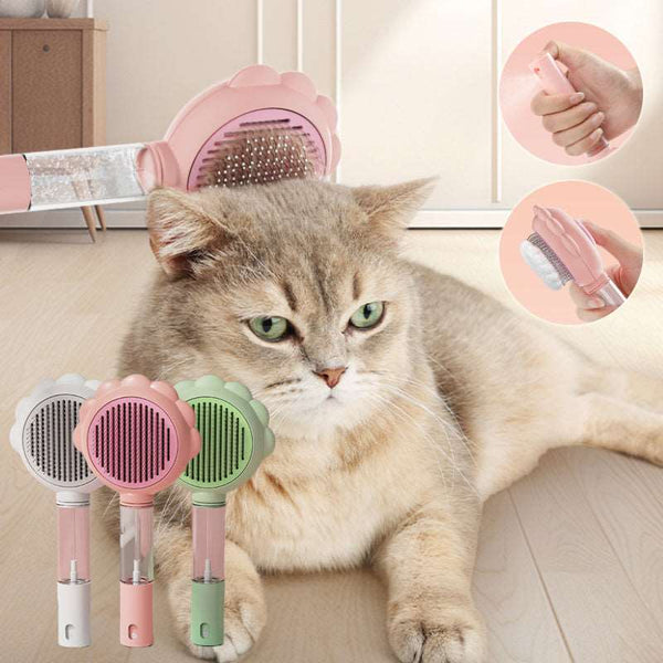 Cat Comb with Spray | Grooming, Massaging & Hair Removal - Gabby Whale