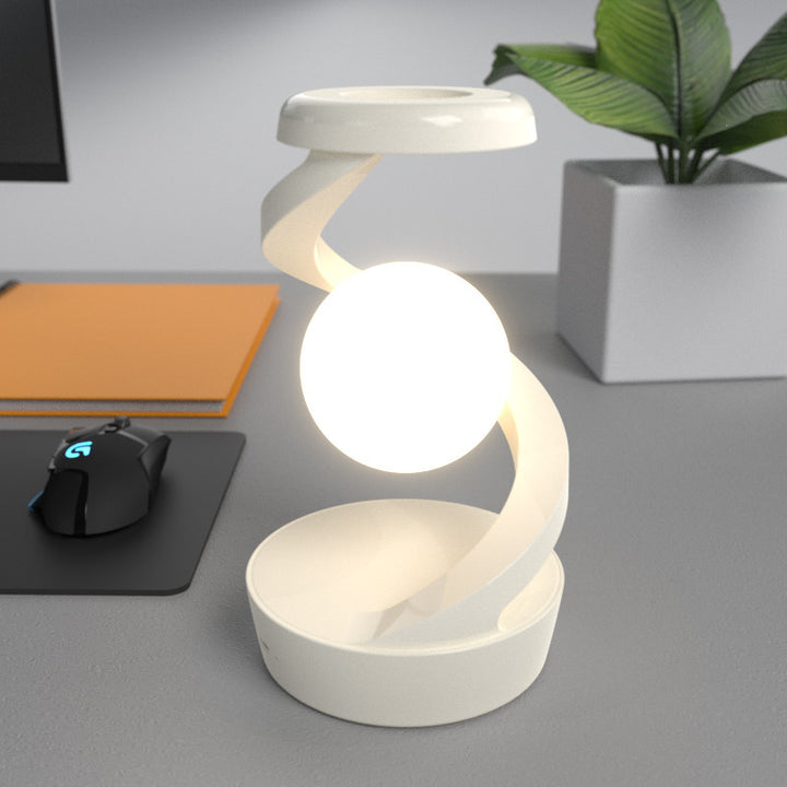 Rotating Moon Desk Lamp With Phone Wireless Charging Sensor Control Table Lamps Decorative Desktop Lamp Small Night Lamp Home Decor Gabby Whale