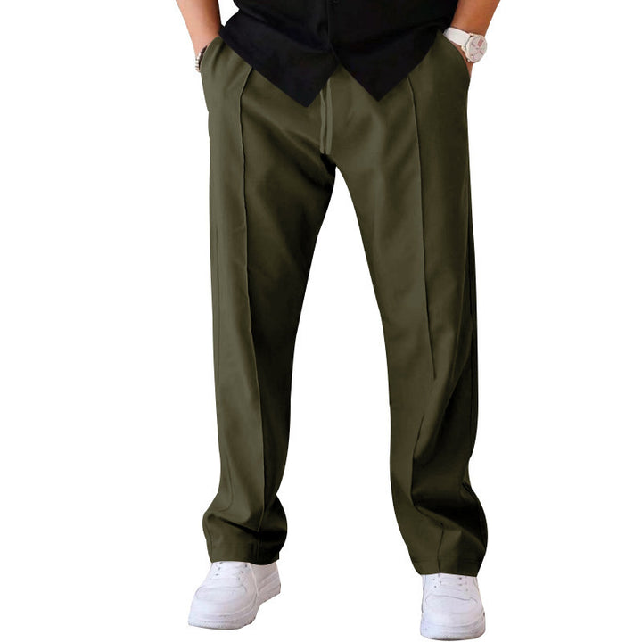 Men's Trousers Sports Casual Loose Straight Pants With Drawstring Design Clothing - Gabby Whale