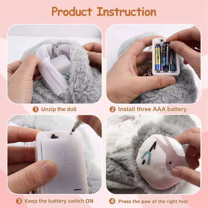 Breathing Rabbit Soothing Sensory Plush Toy With Relieve Anxiety Bunny Comforter Breathes For Newborn Conciliate Baby - Gabby Whale