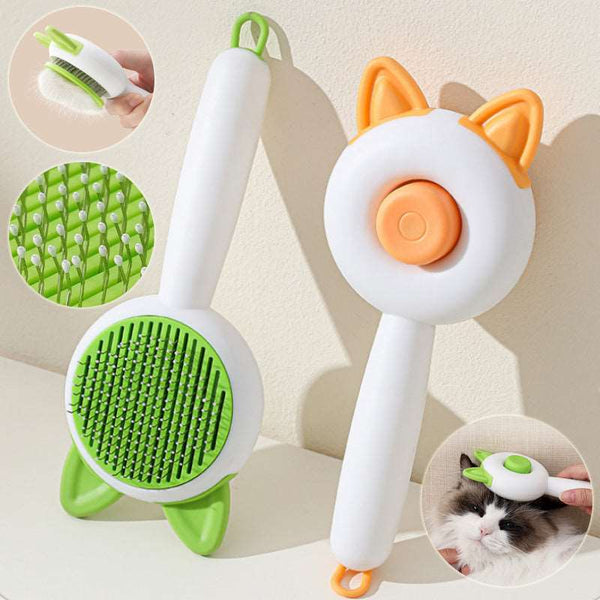 Pet Dog Brush Cat Comb Self Cleaning Pet Hair Remover Brush For Dogs Cats Grooming Tools Pets Dematting Comb Dogs Accessories Pet Products Gabby Whale