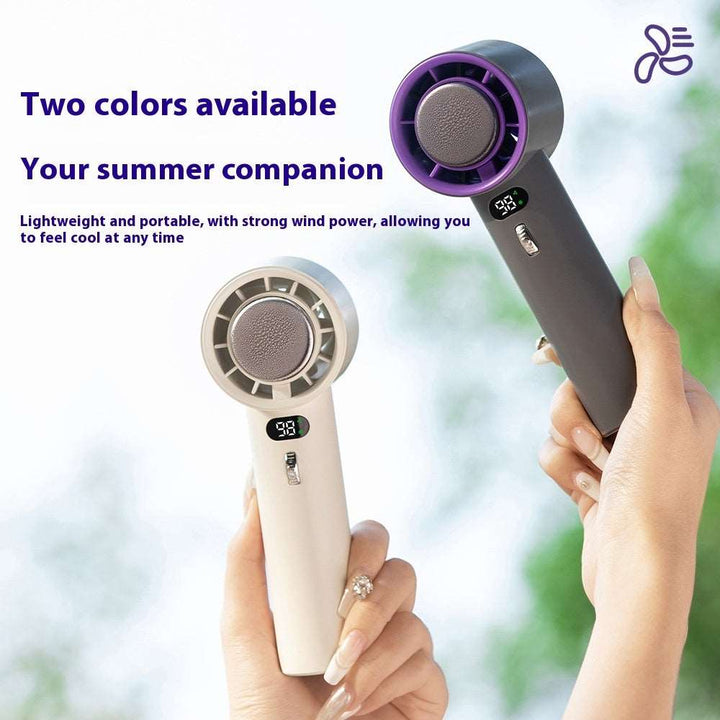 Portable Handheld Turbo Fan Cooling Semiconductor Refrigeration 3000mAh Battery Wind Speeds Adjustable Mini Personal Fan Gabby Whale